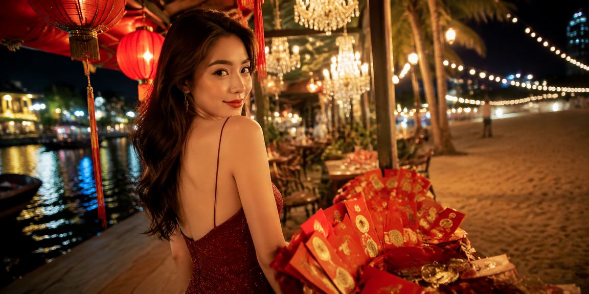 Bao lì xì đỏ và không khí thưởng đặc biệt tại Hội An, Việt Nam